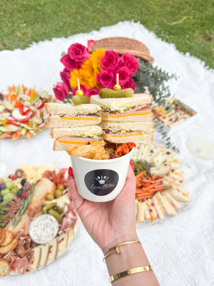 Individual Sandwich Cup – Gourmet Tea Sandwich Skewers & Snacks